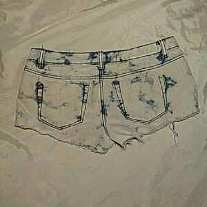 Almost Famous Blue and White Jean Shorts
